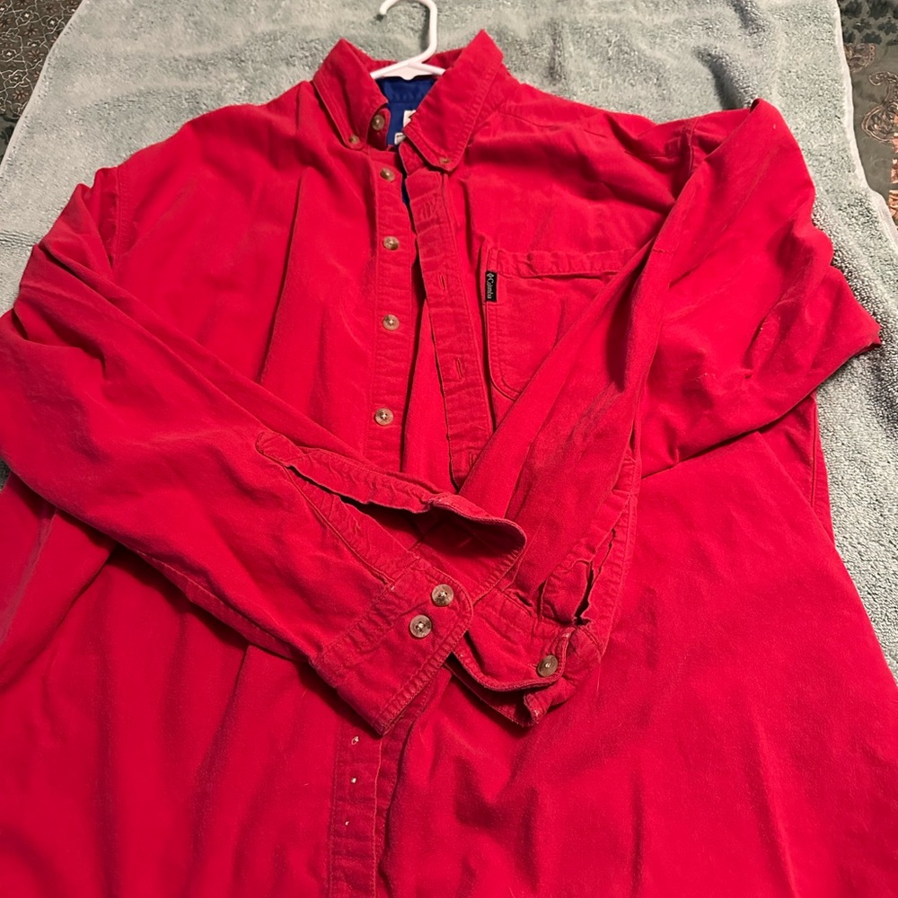 Red Columbia cotton shirt